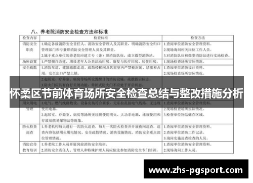 怀柔区节前体育场所安全检查总结与整改措施分析